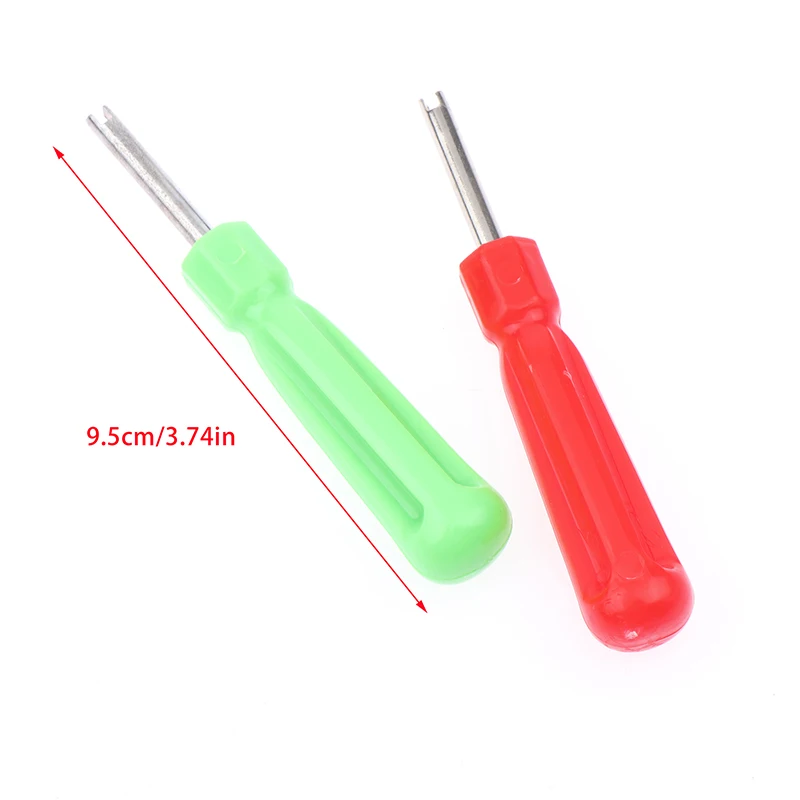 Tire Valve Core Removal Tools Wrench Plastic Handle Iron Plated Wrench Core Tire Repair Hand Tool For Car Bike Bicycle Motorcycl