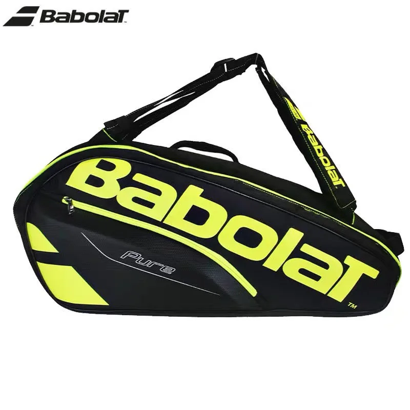 New Arrival Babolat Pure Series Tennis Backpack 6-Pack Big Space Portable Court Tennis Bag Unisex Adults Squash Tennis Handbag