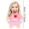 Customized photo pillow with "I Love You" text design, a knitted fabric polyester fiber cushion that can be hugged 2