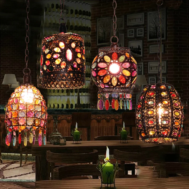 

Nepal pastoral chandelier restaurant bar aisle porch European bedroom cloakroom light
