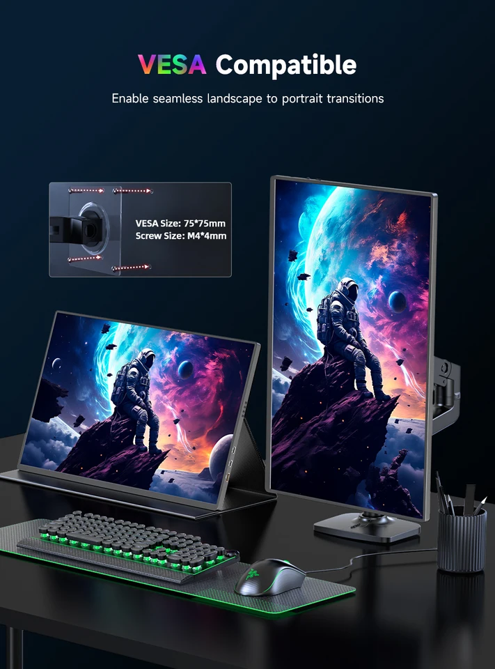 UPERFECT 16インチ 1200Nits 4K ポータブルモニター ノートパソコン用