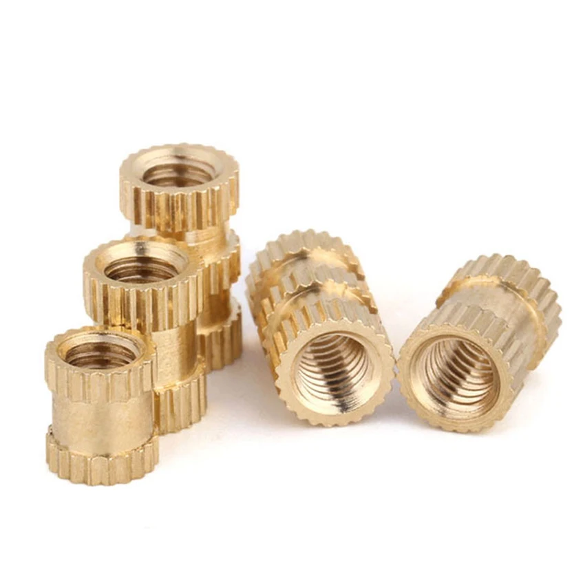 Brass Insert Nut M2 M2.5 M3 M4 M5 M6 M8 Injection Molding Knurled Thread Inserts Nuts 50pcs/lot