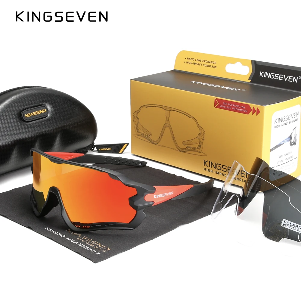 KINGSEVEN 2022 Patent Design Mountain Cycling Sunglasses Men Polarized Sports Sun Glasses Goggles Men's Women Outdoor_voghion.com