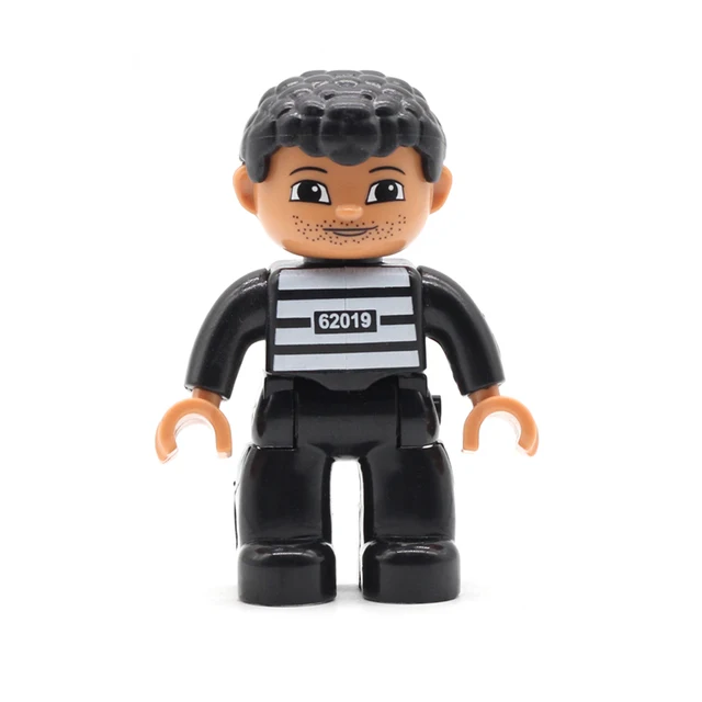 Big Size Action Figures City Princess Policemen Family Building Block Doll Character Accessory Toys Assembly Children Kids Gift Prisoner