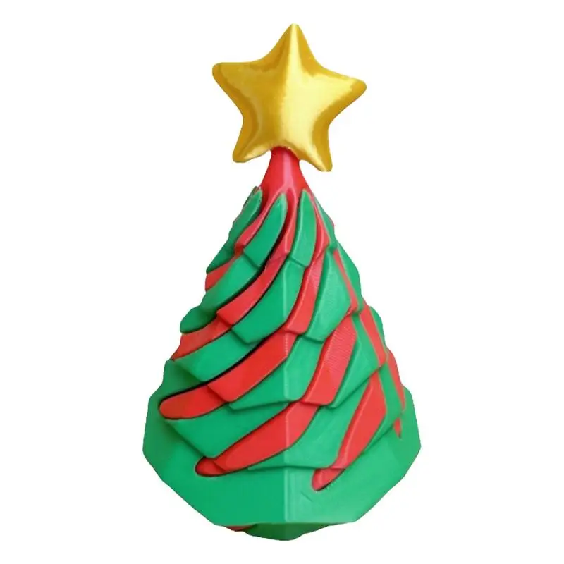 Spiral Cone Fidget Toy 3D Printed Christmas Tree Toys Fidget Passthrough Sculpture Spiral Cone Desk Toy Funny Desktop Decoration