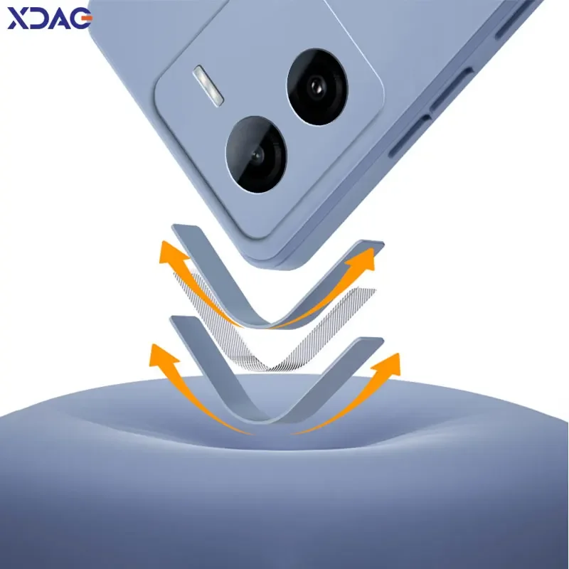 Enhanced Liquid Silicone Phone Case - Shockproof 360° Protection with Camera Guard