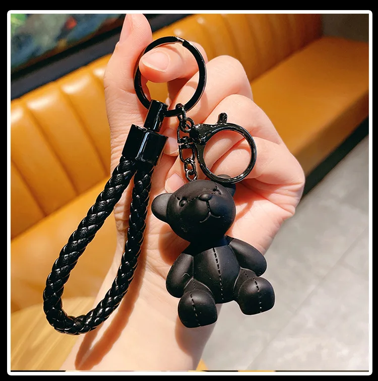 Harz Nachahmung Stoff Puppe Bär Schlüssel bund kleine Anhänger Puppe Schmuck Schlüssel ring kreative Anhänger Schlüssel bund Großhandel Zubehör – Detail 8