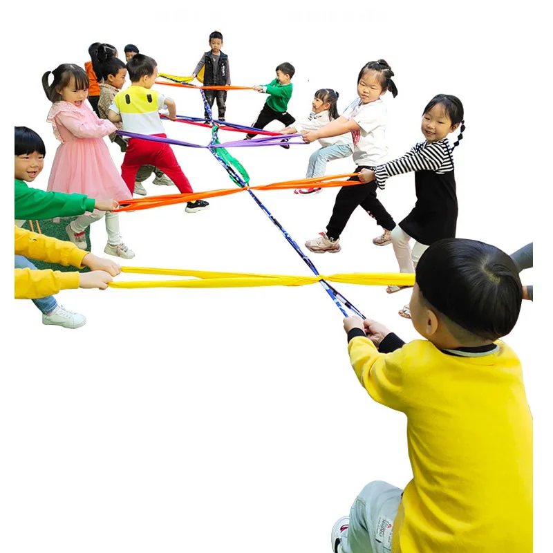 

Children's Physical Intelligence Outdoor Game Activity Props Team Cooperates Tug-of-war Rope Hopscotch Kids Sensory Teaching Aid