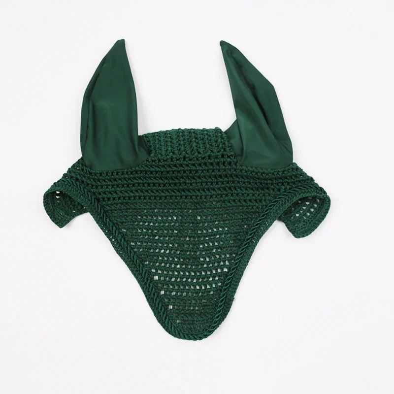 High Quality Horse Riding Products Matching Saddle Pads Set Hunter Green Equestrian Equine Saddle Clothes Ear Bonnet Polo Wraps