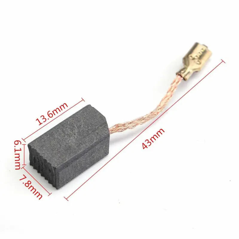 Juego de cepillos de carbono para Motor, herramientas eléctricas para taladro eléctrico, amoladora angular, 6x8x14mm, 20 unidades