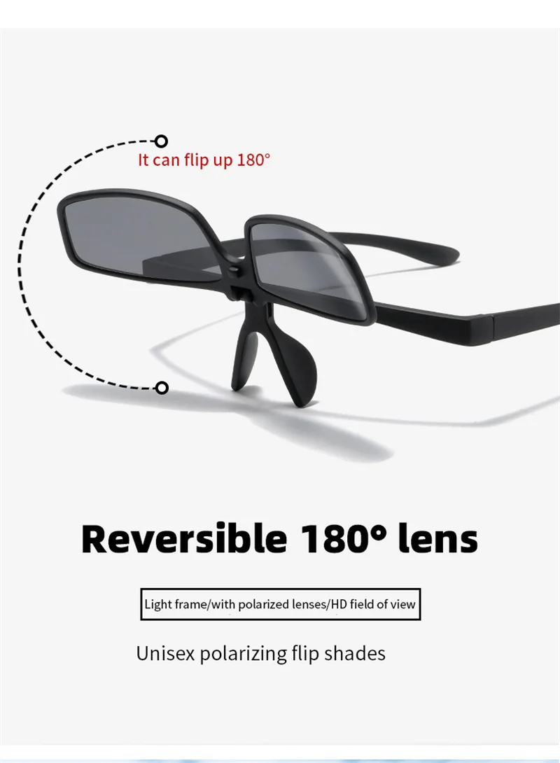 Seemfly Fashion Fishing Photochromic Polarized Flip Up Sunglasses Men Outdoor UV400 Night Vision Driving Color Change Goggles 6