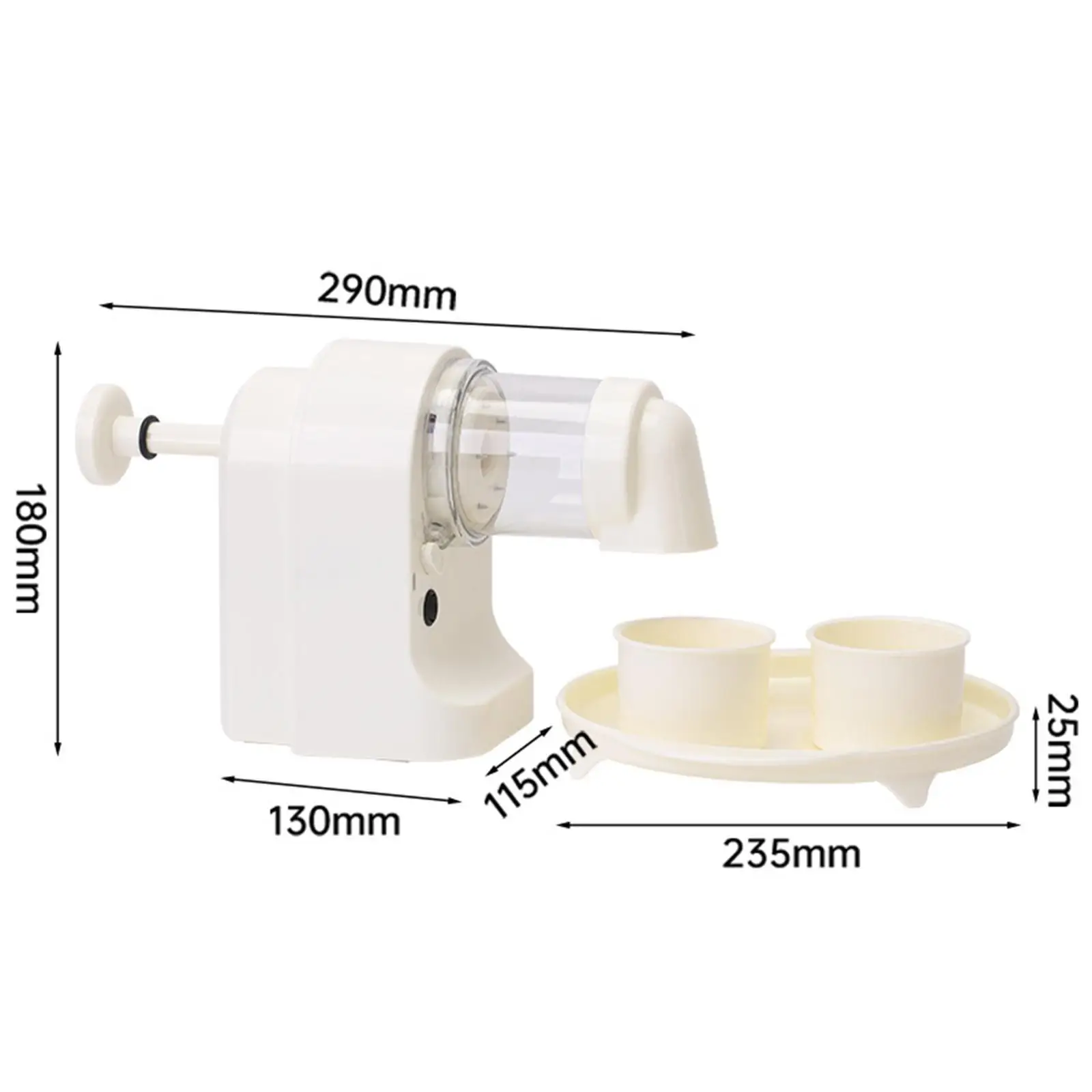 Electric Ice Crusher Ice Shaver Crushed Maker Lightweight Snow Cone Maker