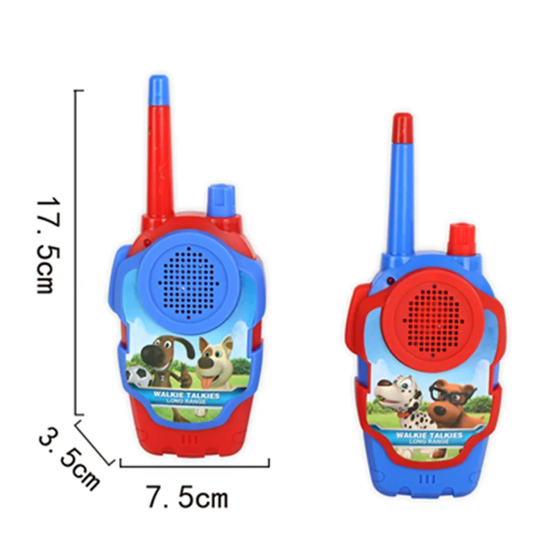 

Mini talkie walkie talkie patrol walkie talkie 2 sets children's walkie talkie cartoon parent-child toys outdoor phone game gift