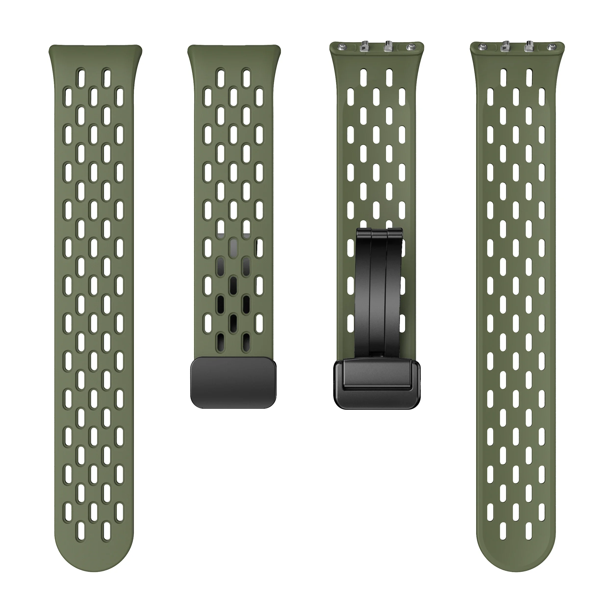 Magnetic D Buckle Sports Silicone Band For Samsung Galaxy Fit 3 Fit3 SM-R390 Replacement Strap Wristband Bracelet  Accessories