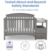 Furniture  Abby Convertible Crib and Changer, Grey 66 discount 3