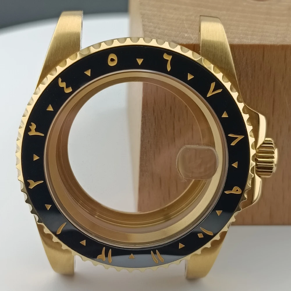 Premium 40.5MM Sapphire Glass GMT Case with Bidirectional Rotating Bezel for 28.5MM Dial and 20mm Strap