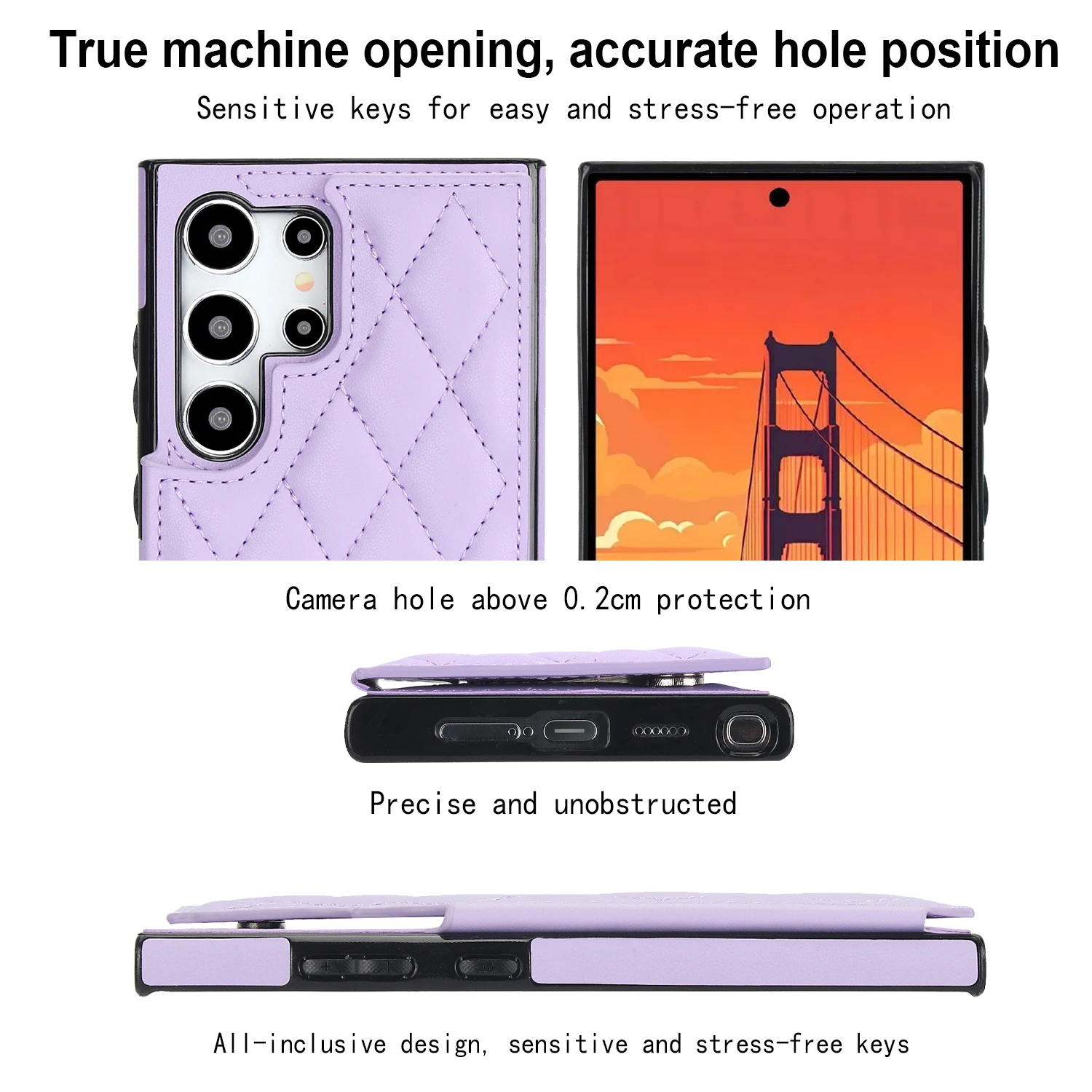 Enhanced Product Title:  
Elegant Double Button Leather Wallet Card Case - Compact and Stylish Design