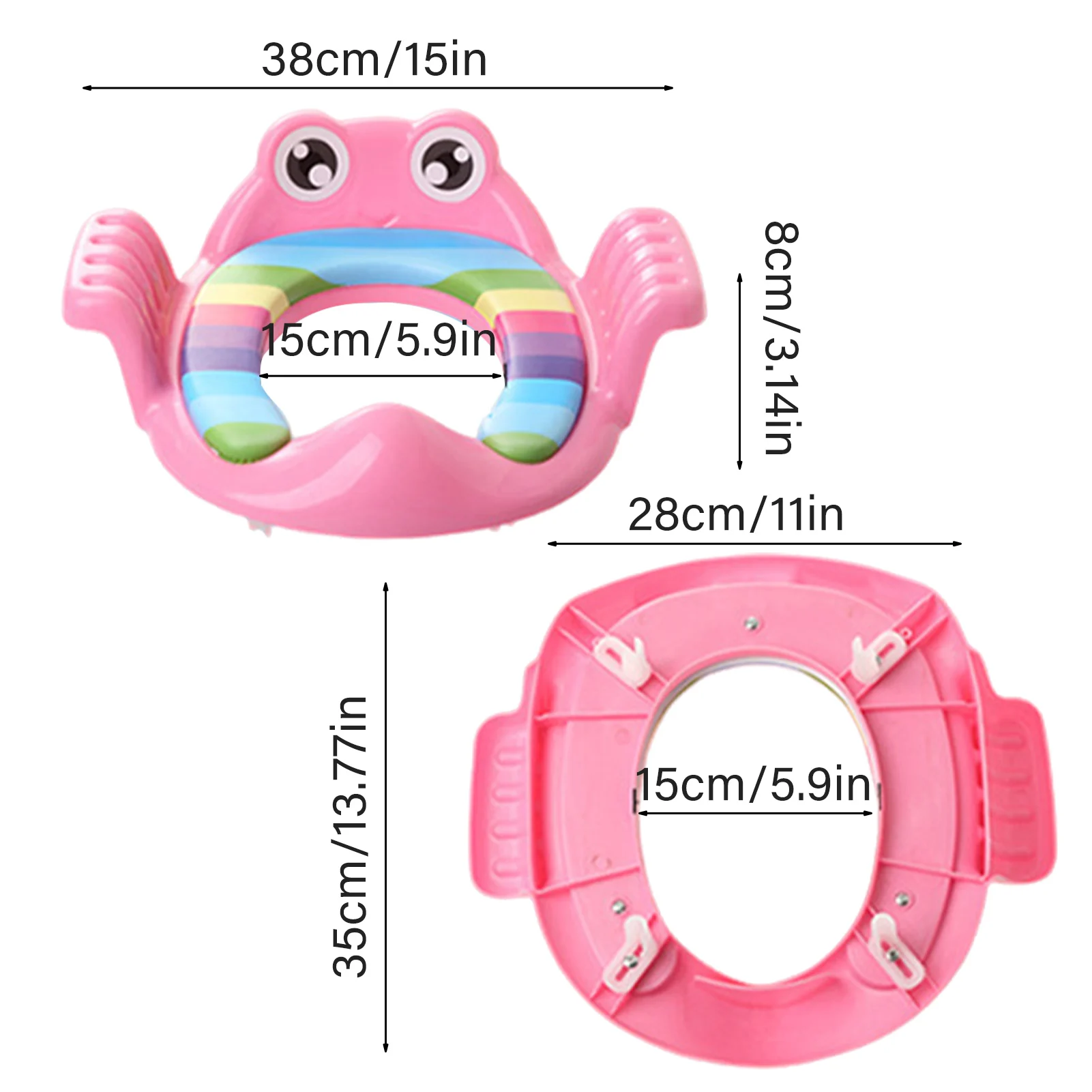 Toddler Toilet Training Seat Easy to Clean Portable to Carry with Cushion Suitable for Home Travel Hotel SP99