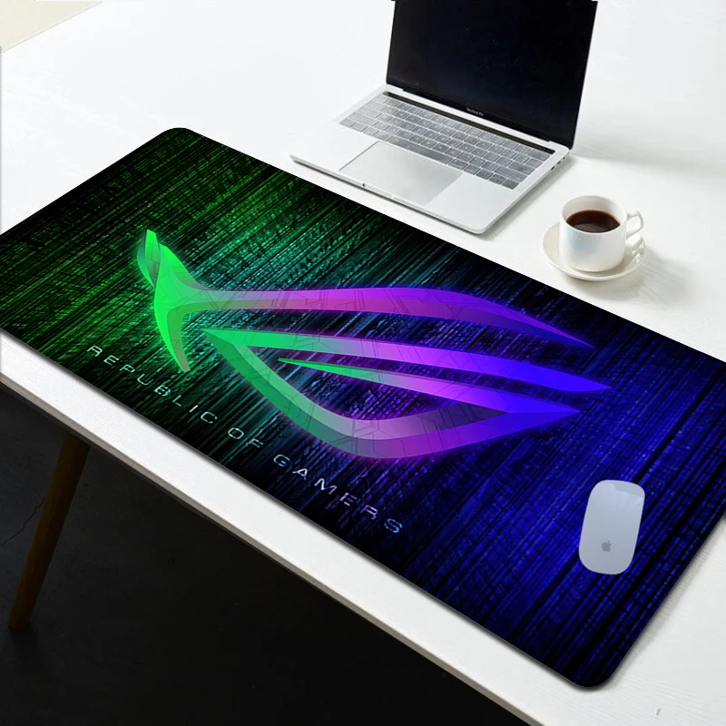 

Большой коврик для мыши ROG ASUS, аксессуары для игрового ПК, резиновый коврик для мыши, коврик для клавиатуры, кабинета, ноутбука, настольного компьютера, нескользящий коврик
