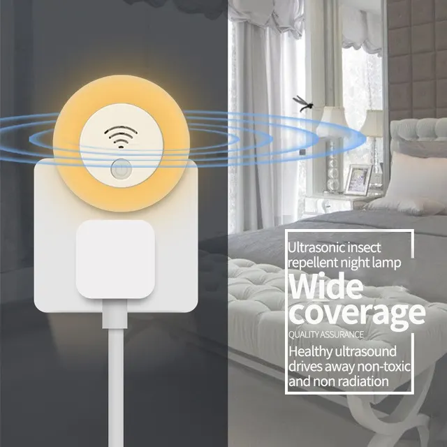 Ultrahangos Szúnyogtaszító Beltéri Háztartási Éjszakai Fény Az Anya És A Baba Intelligens Frekvenciakonverziója Rovarriasztó - Image 5