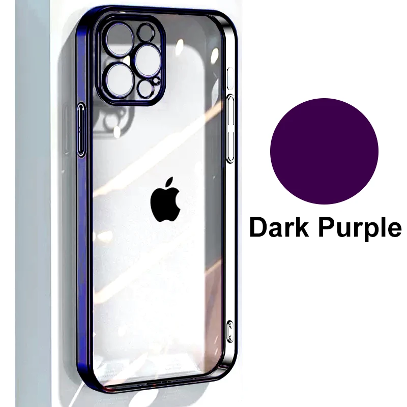thumbnail image 1 of Original Straight Edge Plating Cover For Apple Clear Case Iphone 11 12 13 14 Pro Max Mini 7 8 Plus Xr Xs X Full Camera Protector, 1 of 5