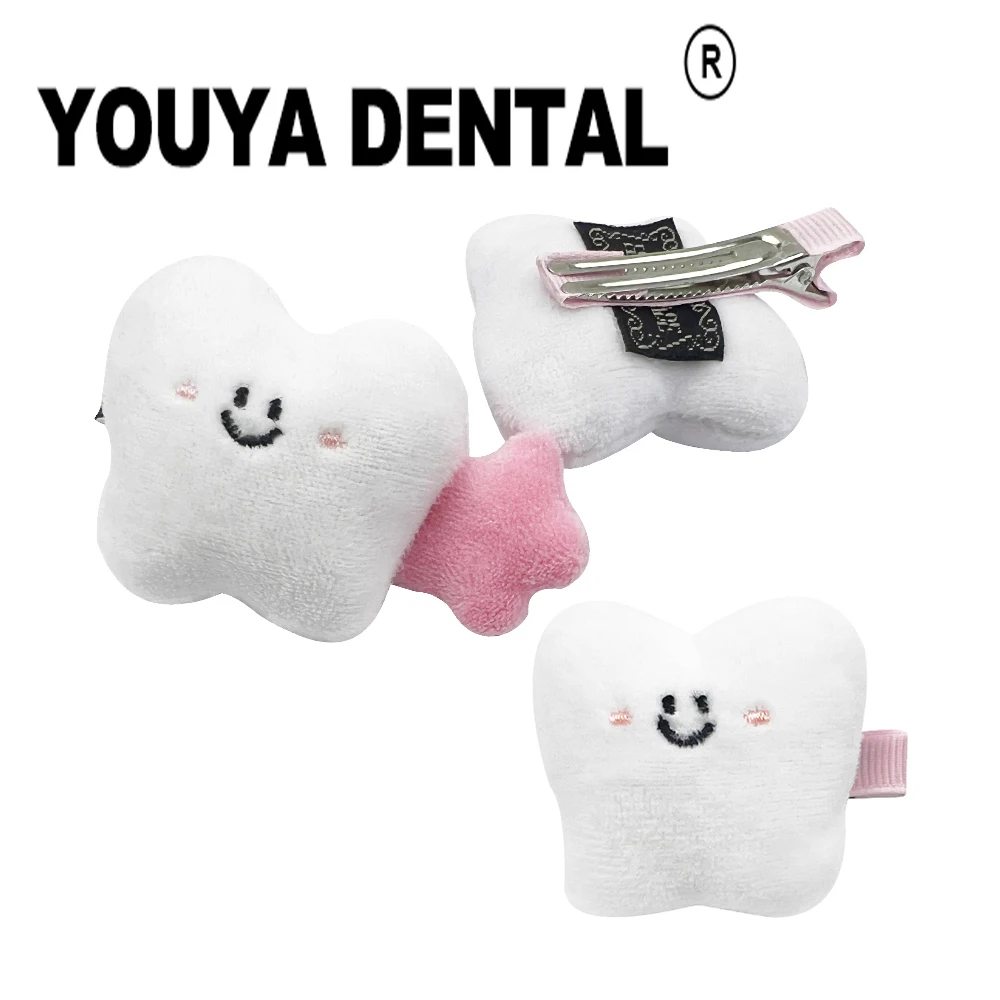 

Cute Tooth Shape Plush Hairpin Children Girls Women Hair Clip Headwear Hairclip Ornaments Dentistry Dentist Gifts