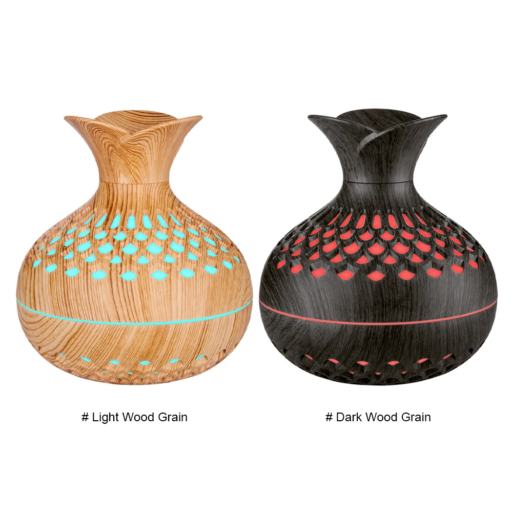 Aromatherapy Diffuser USB Recharge Flower Vase Wood Grain Humidifier Mist Humidifier for Office/Home/Nursery/Study/Yoga Room 5
