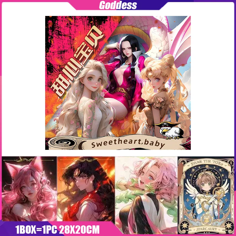 

Goddess A4 Size Cards Anime Figure Playing Cards Sweetheart Baby Booster Box Toys Birthday Gifts Mistery Box Board Games