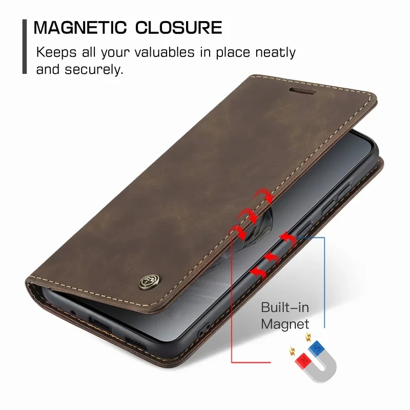 Elegant Luxury Leather Wallet Flip Stand Phone Case with Card Holder
