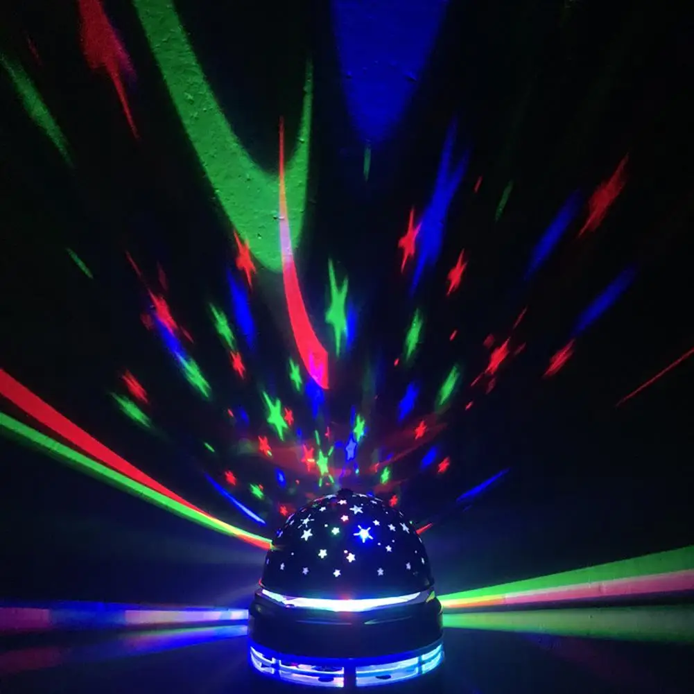 Novelty USB Charging RGB Projector Lamp Automatically Rotating Led Night Light For Home Children Bedroom Decoration Magic Lights star night light