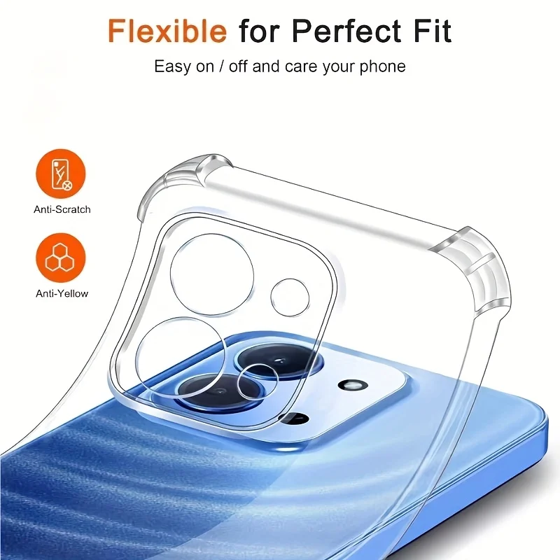 Clear Soft Silicone Back Cover - Transparent Phone Case