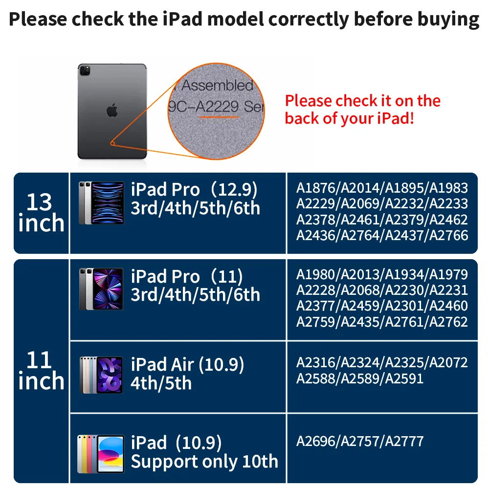 Backlight Magic Keyboard for iPad Pro 12.9 11 Bluetooth Keyboard for iPad Accessories 10th Air 4 5 Magnetic