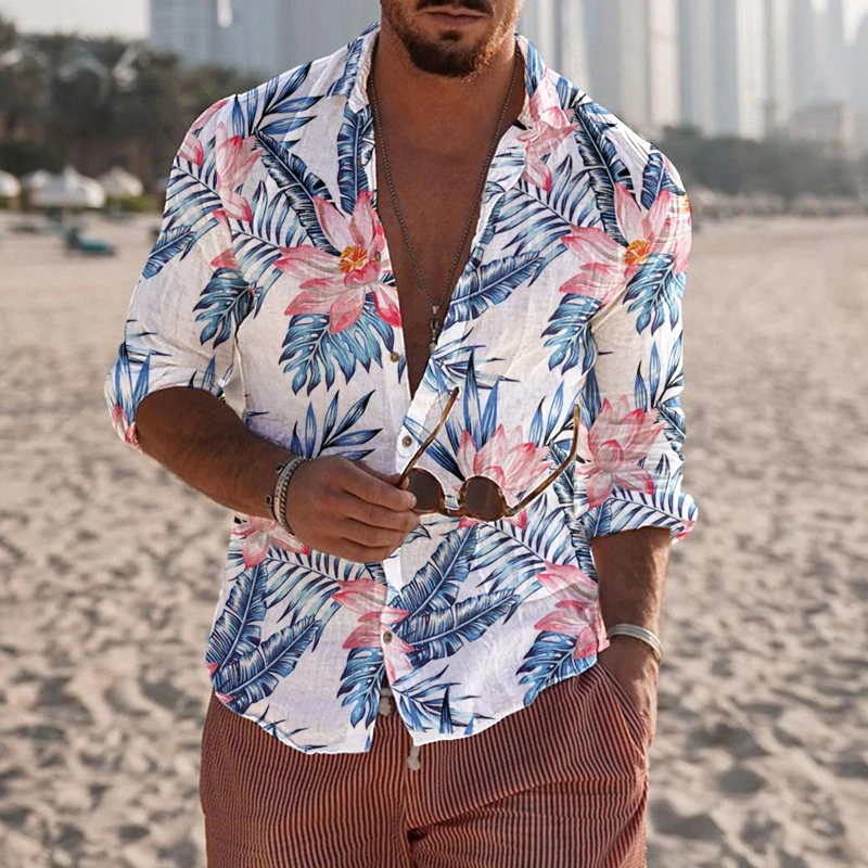 Toevallig Draai vast Mordrin 2022 Spring Summer New Men's Shirts Leisure Brand Formal Dress Hawaiian  Beach Top Short Sleeve Buttons Large Size Floral Design| | - AliExpress