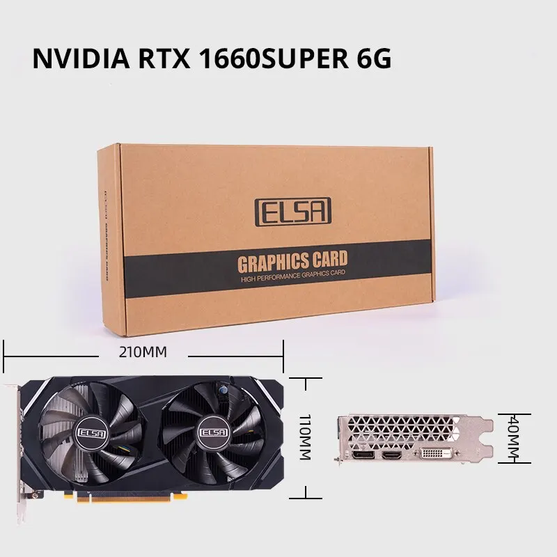 MLLSE Graphics Card NVIDIA GeForce GTX 1660 SUPER Placa 6GB GDDR6 192 Bit  GPU PCIe 3.0 x16 HDMI Computer Gaming Видеокарта - AliExpress