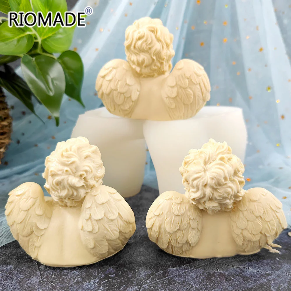 3D Engel Silikon Formen Schokolade Dessert Mousse Kuchen Backen Werkzeuge DIY Handwerk Kerze Aromatherapie Gips Epoxidharz Form – Detail 5