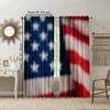 2pc, Party Curtains flag pattern Durable Polyester,Without Electricity Birthday Party Use for Indoor Celebrations, Room Decor 3