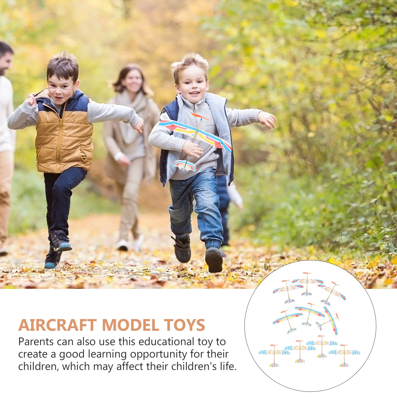 10 Pcs outside Kids Toys Gift Airplane Model Aircraft 4100X3100X1250CM Educational Plaything Assemble Child 5