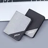Simple Multi-layer Folding Card Case Canvas Credit Card ID Holder Retro Bifold Small Wallet Vertical Short Wallet for Men 1