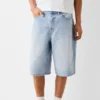 Baggy Jeans Shorts for Men Casual Loose Fit Wide Leg Denim Jorts Y2K Vintage Hip Hop Skateboard Long Jorts Male Streetwear 3