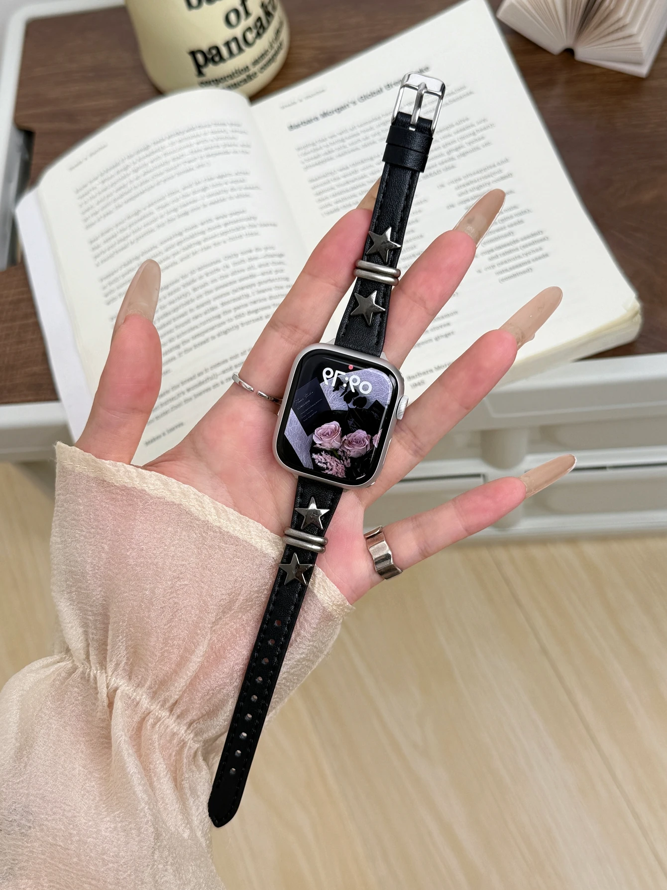 Slim Leather Loop Band Strap Compatible with Apple Watch Women Ultra Series
