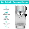 Espresso Machine 20 Bar, Professional Espresso Maker Cappuccino Machine with Steam Milk Frother, Stainless Steel Espresso 2