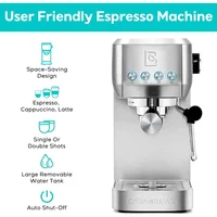 Espresso Machine 20 Bar, Professional Espresso Maker Cappuccino Machine with Steam Milk Frother, Stainless Steel Espresso 2