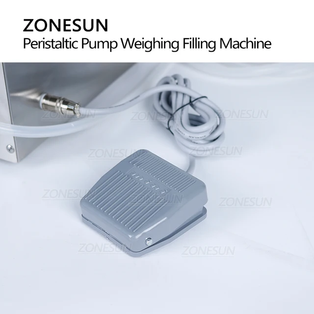 ZONESUN Semi-Automatic Peristaltic Pump Liquid Filling Machine for Beverage, Perfume, Lotion Filler ZS-PP531W 3