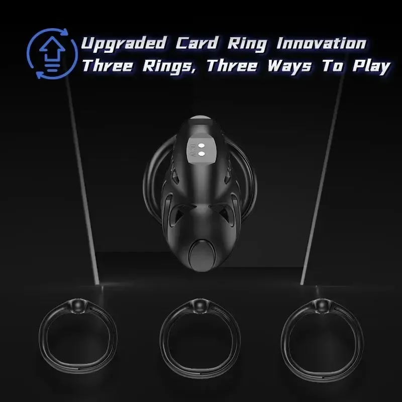 Male Chastity Cage Remote Control 9 Shock Modes Lightweight ABS IPX6 Waterproof 3 Sizes Rings Removable Urethral Plug penis chastity cage chastity lock sex toy