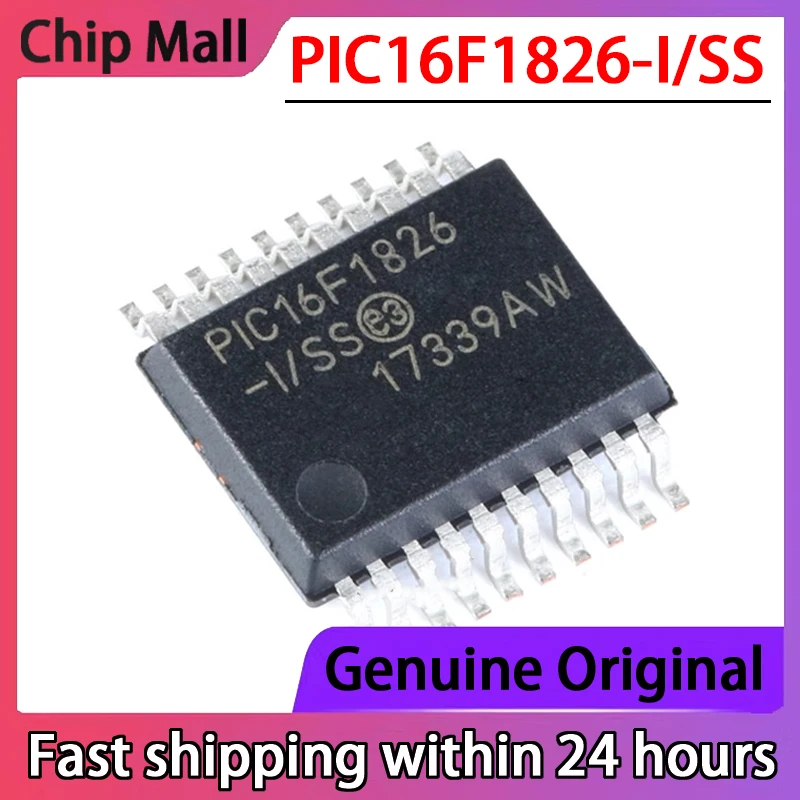 

2PCS Original PIC16F1826-I/SS PIC16F1826 Microcontroller Chip SSOP-20 Packaging