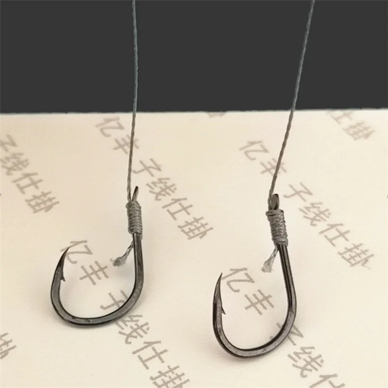 Pack de 5/50 hameçons doubles pour ligne de cheval - Hameçons appairés solides pour matériel de pêche et sous-lignes