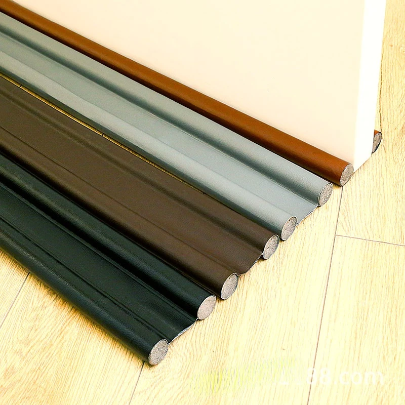 85cm Hot Sale Brown Double Door Draft Stopper Dual Draught Excluder Air Insulator Windows Dodger Guard Energy Saving