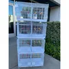 Set of 4 Stackable Breeding Bird Cage for Canary Finch Small Birds (White) 4