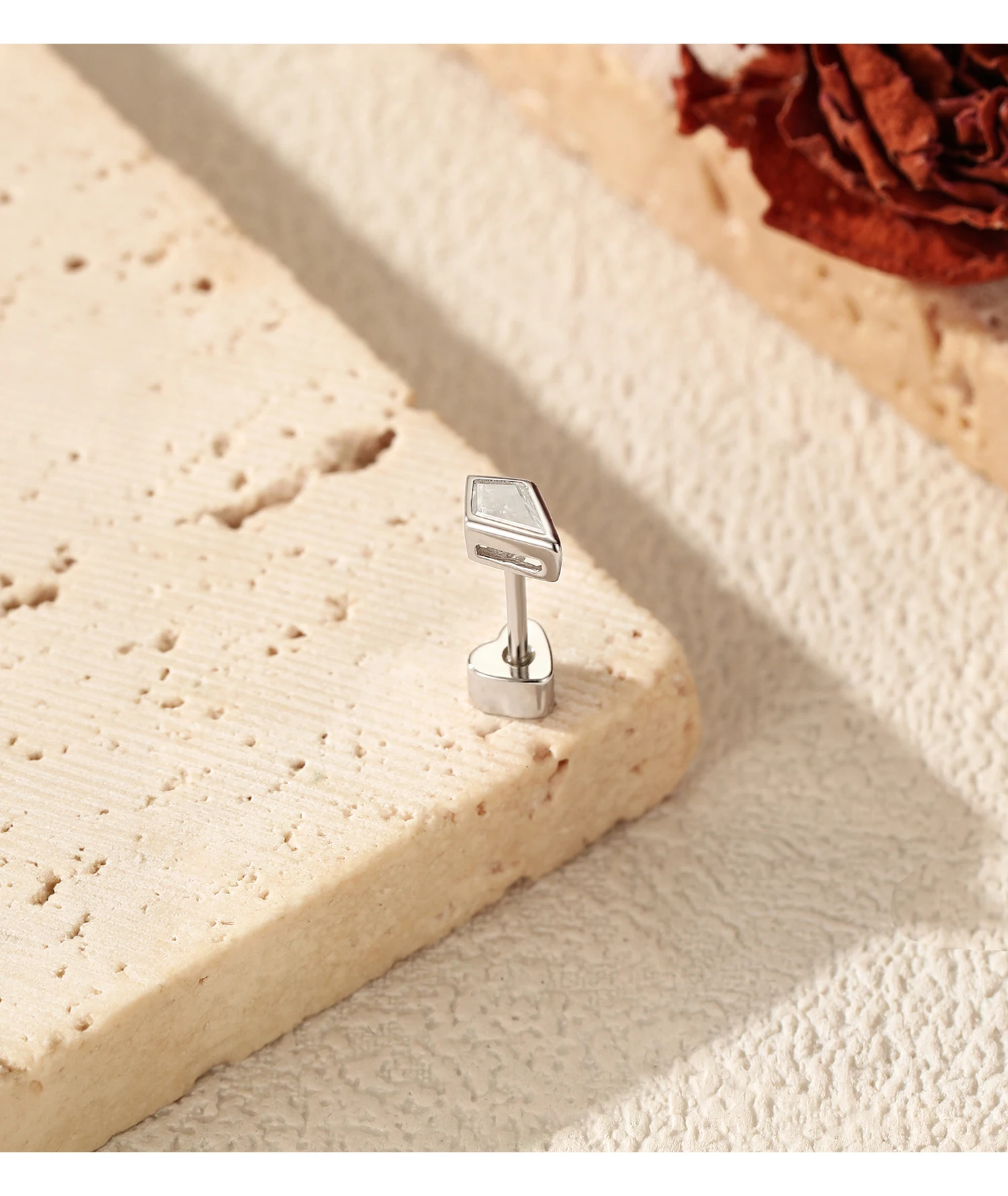 MODIAN Rhombus Moissanit Helix-Ohrringe aus 925er Sterlingsilber, modische Herz-Schraub-Ohrstecker für Damen und Herren, edler Schmuck – Detail 16