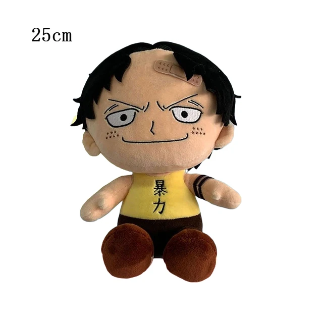25cm Original One Piece Plush Stuffed Toys Luffy Zoro Chopper Ace Law